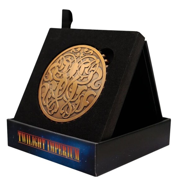 Twilight Imperium Hacan Medallion Official Metal Ingot Figurine - Picture 4 of 4